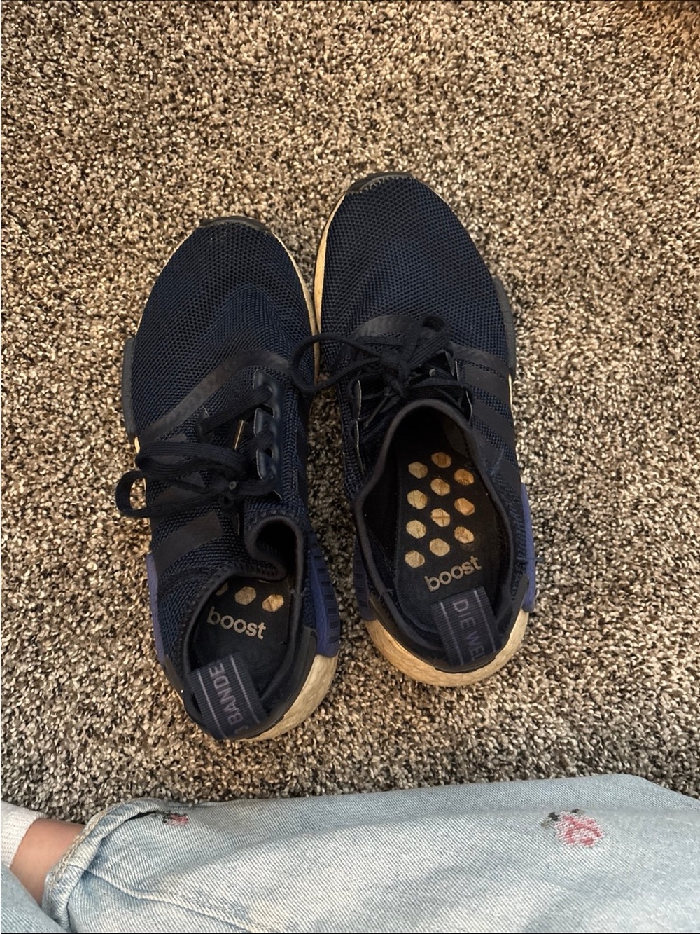 Adidas kids Navy nmdr1 Boost Running Shoes